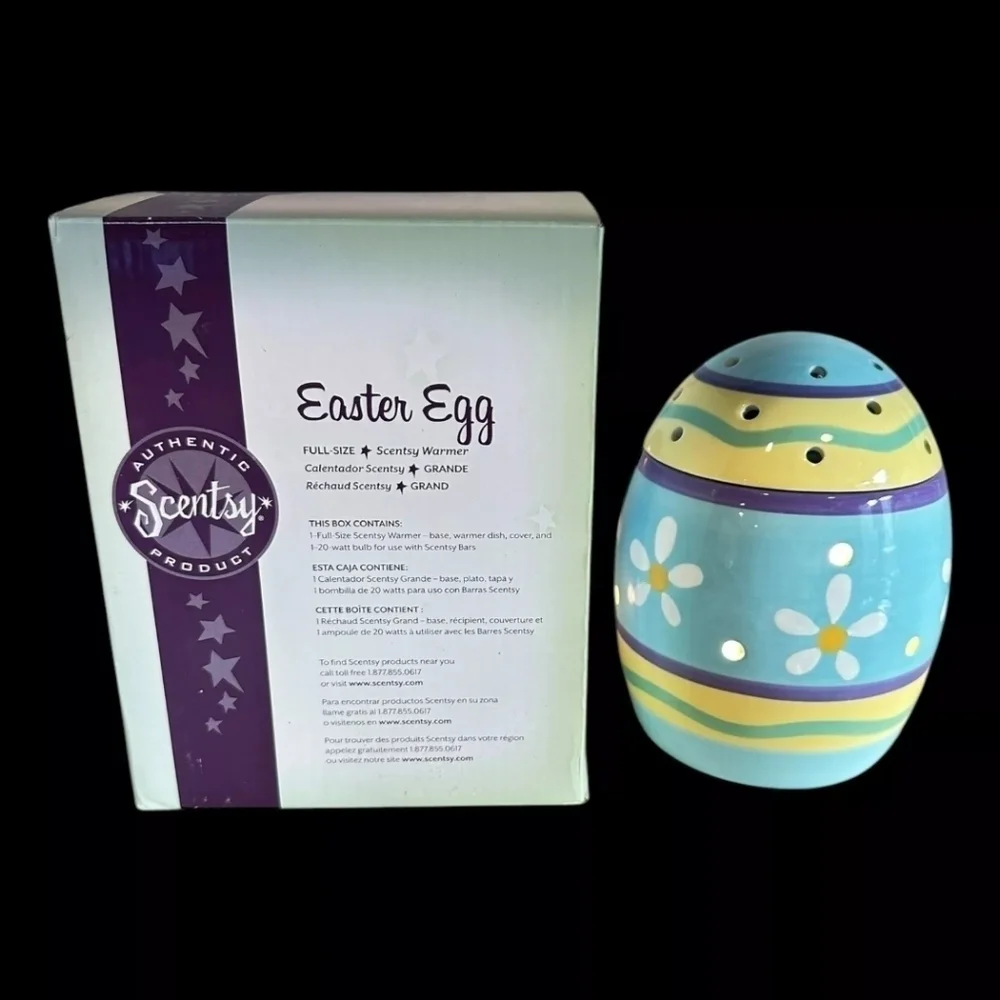 Scentsy Rare Retired Easter Egg Plug in Light up Wax WARMER New open box